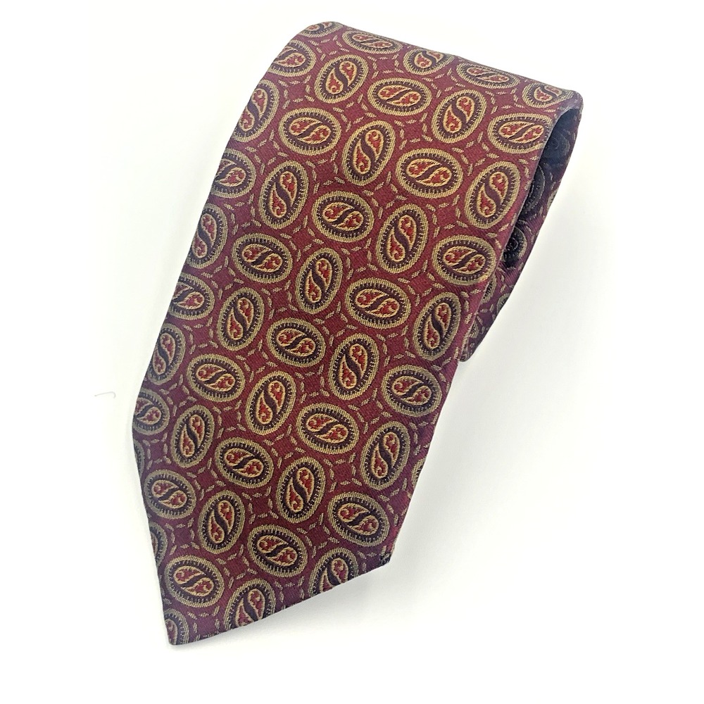 Vintage Burberrys Men's‎ Jacquard Neck Tie Paisley